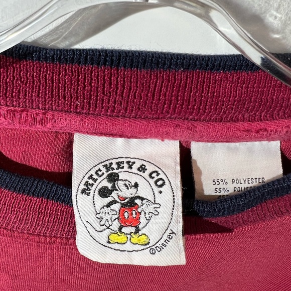 Vintage Disney, Mickey, and Co burgundy embroidered crewneck sweatshirt, XL - Picture 3 of 5